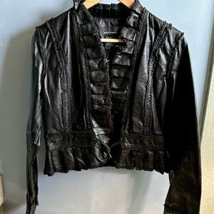 MODA International Leather Jacket Size M *NWT*